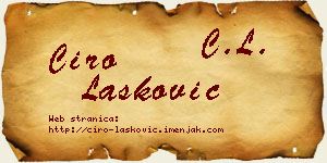 Ćiro Lasković vizit kartica
